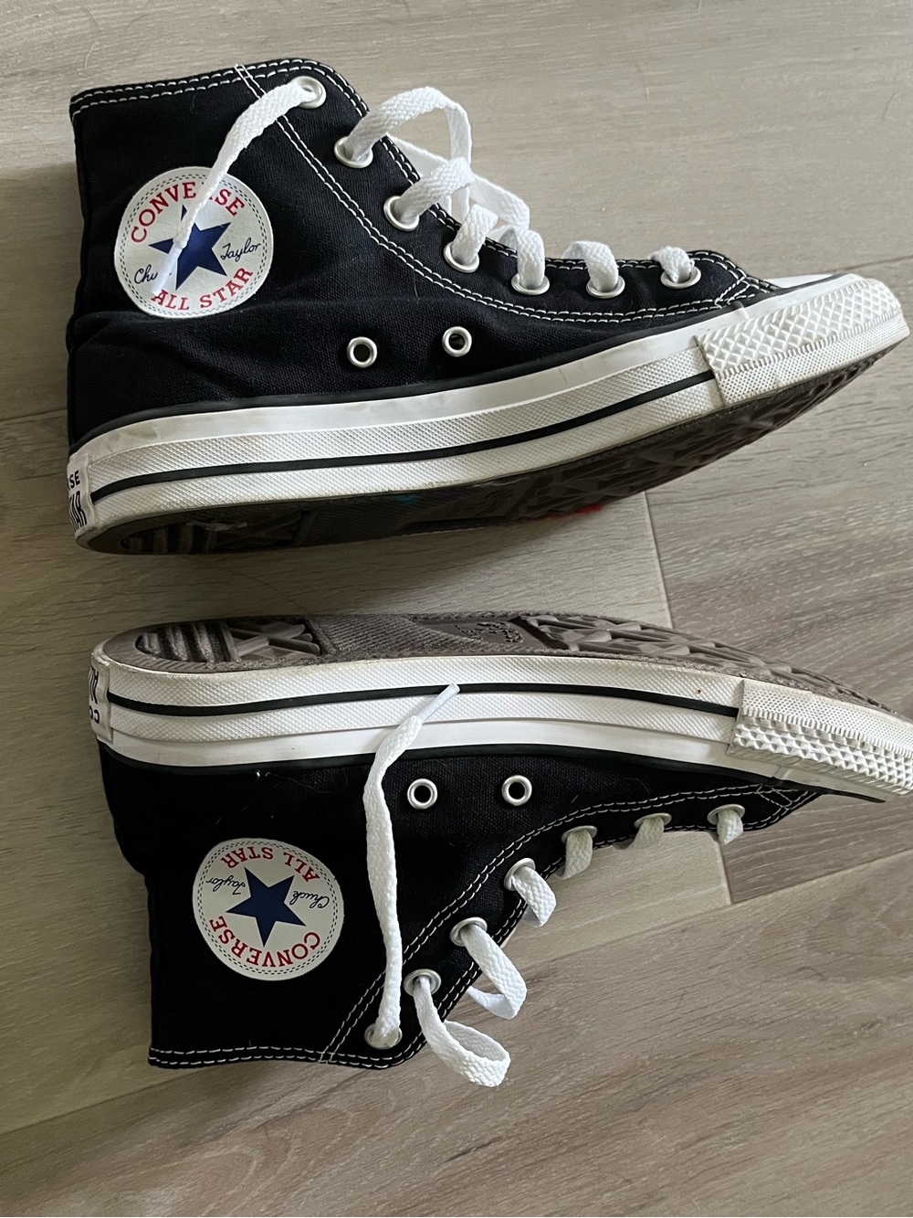 Converse chuck taylor high black womens size 7.5 men’s 5.5